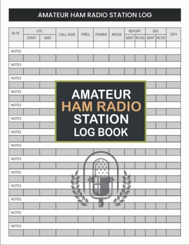 Amateur Ham Radio Station Log Book: Logbook For Serious Ham Radio Operators |Radio-wave Frequency & Power Test Logbook |Track All Communications| 8.5 x 11 in