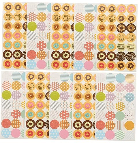 IMIKEYA 1120stücke Lochverstärkungsaufkleber Für Lose Selbstklebende Beschreibbare Papierloch-ringe Für Büro Schule Und Zuhause Geometrischen Und Donut-designs