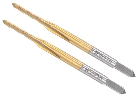 CoCud Taraud à Fileter, Taille de Filetage M1.5 x 0.35, 3 Rainures Droites, Acier Rapide, Outil de Réparation pour le Taraudage - (Pour Taraudage de Acier Inoxydable, Cuivre), 2 Pcs