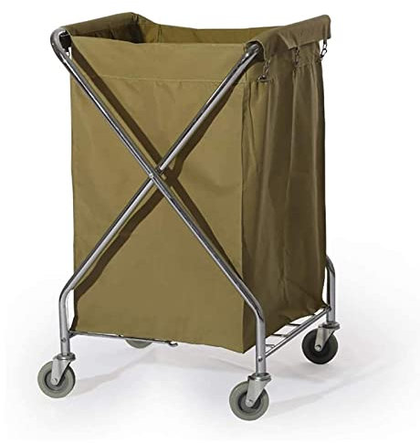 GLJTUO Aufbewahrungs-Reinigungswagen, Edelstahl-Sammelwagen, Waschküche, Zimmerservice, Hotel-Reinigungswerkzeugwagen