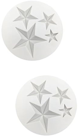 Garneck 2 Stück Silikon Fondant Formen Silikon Backform Stern Kuchenform DIY Backformen