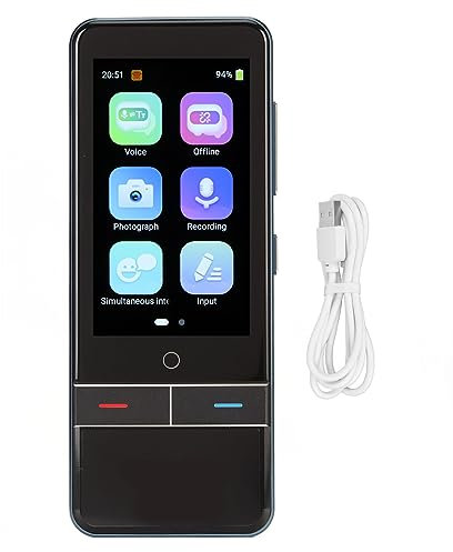 Sprachübersetzergerät, 139 Sprachen Tragbarer Übersetzer, Sofortiger Zwei-Wege-Sprachfotoübersetzer mit 2,95-Zoll-Touchscreen, Offline-Online, für Geschäftliche Lernreisen (Blue)