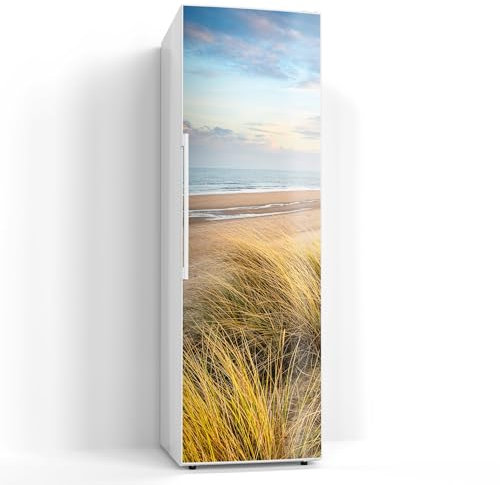 DEQORI Magnetfolie für Kühlschrank 60x190 cm | Motiv Dünen am Meer | dekorative Magnetmatte Gefrierschrank Schutz | Magnet Deko-Folie selbstklebend, magnetisch & wasserabweisend