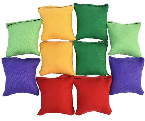 10 Stück Cornhole Säckchen, Bean Bag Wurfspiel Set Für Kinder, Fun Sports Games Sitzsack Für Partyspiele, Outdoor Gartenspiele Sackloch Spiel (zufällige Farbe)