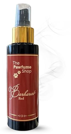 The Pawfume Shop - Barkarat Red - Unisex Dog Perfume Spray - Suitable for All Breeds & Sizes - For Fresh Scent & Odour Control - Gentle on Skin & Long-Lasting Fragrance - 100ml