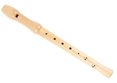 8 Loch Altblockflöte Instrument C Flöte mit Reinigungsstab aus Holz Anfänger Bambusflöte
