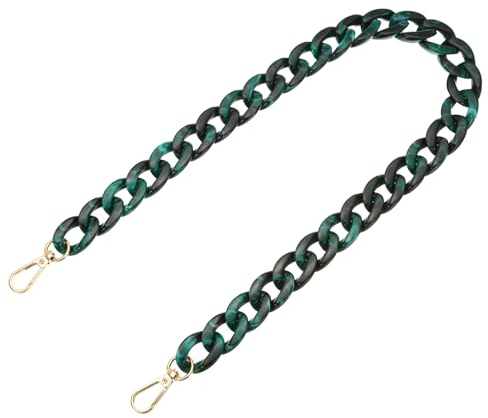 PATIKIL Acryl Taschenkette 60cm Schultergurt für Taschen, Grün Weiß | Taschenketten, Handtaschengurt Acryl für DIY, Taschen, Handtasche Ersatzkette, Umhängetasche
