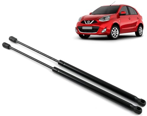 ROBUST Lot de 2 vérins à gaz pour hayon arrière pour Nissan Micra Mk4 K13 (2010-2016) Système de support de levage 380 (N) 501 mm 904501HB0A 90451-3HN0A