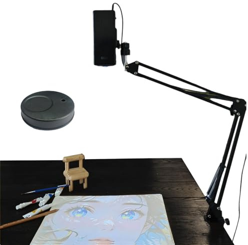 Proiettore Smart Art con Schermo Regolabile da 18-200 Cm, Risoluzione Hd 640X480 per Tracciamento, Bluetooth e Wifi per Ios/android/pc, Proiettore da Disegno Ideale