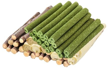 Natural bamboos Chews - Small Animal Toys, rodents Grinding Snacks | Healthy Molar Maintenance Support Improve Daily Biting Habits | Non toxicc Eco Friendly for Kennel Enclosure Balcony Transpor