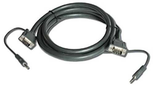 KRAMER CONECTOR VGA A VGA (Macho - Macho) Con Mini Jack Audio Estereo (C-GMA/GMA-35) 15 Pines HD Y Audio ESTÃ‰REO 3.5MM, 10.7 M