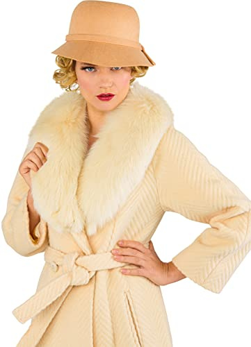 Forum Novelties Women's Roaring 20's Adult Flapper Hat, Beige, One Size