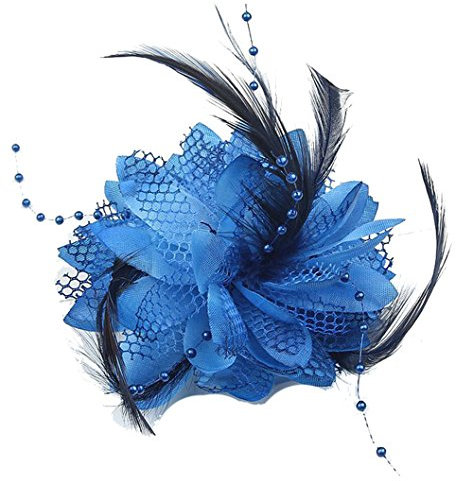 Cheerlife Elegante Damen Accessoires Haarblumen Haarblüte Haarspange Haarschmuck Broschen Ansteckblume viele Farben Dunkelblau