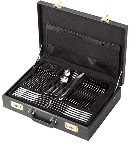 Dajar Set Cubertería Napoli 72-TLG, Acero, Plata, 35 x 31 x 10 cm, Unidades
