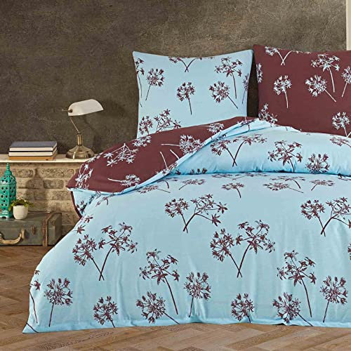 Buymax® Bettwäsche 200x200 100% Baumwolle 3-Teilig Bettbezug - Bettwäsche-Sets 200 x 200cm mit 2 mal Kissenbezüge 80x80cm, ÖKO-TEX Renforcé-Bettdeckenbezug Set mit Reißverschluss