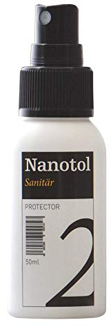 Nanotol Protector Sanitaires - Vitrification Nano pour Sanitaire - Protection à la chaux pour verre de douche, céramique de salle de bains, robinetterie et carrelage émaillé - 50 ml