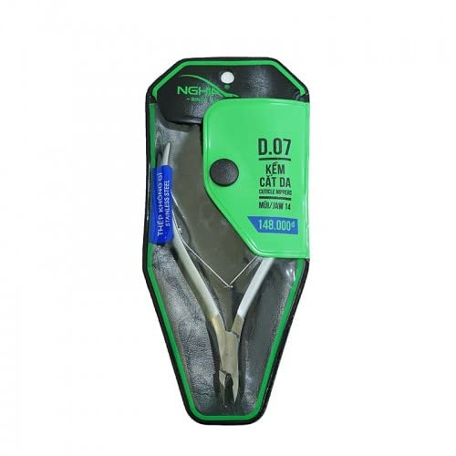 NGHIA - Pinza per cuticole, 14 ganasce (5,5 mm) - Molti tipi da #D-06 a #D-09 (#D-07)