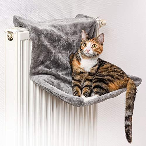CanadianCat Company | Liegemulde für Katzen in grau ca. 45x26x31 cm Katzen Heizungs-Liege L