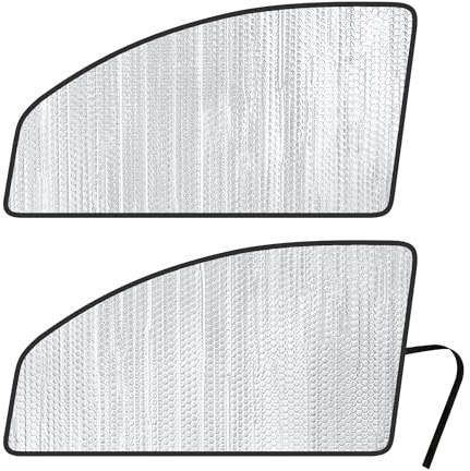 Side Window Front Seat Reflective Sunshade Custom Fit for 2017 2018 2019 2020 2021 2022 2023 2024 2025 2026 Honda Ridgeline Truck Pickup, UV Reflector Sun Protection Accessories (2pcs)