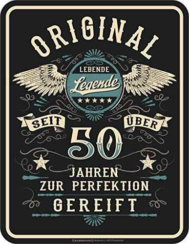 Deko Blechschild als Geschenk zum 50. Geburtstag: Lebende Legende
