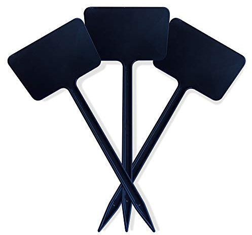 Elixir Gardens Plastic Stick-in Angle Head Plant Pot Labels | Quantities of 10-10000 Available | 19cm Black x 30