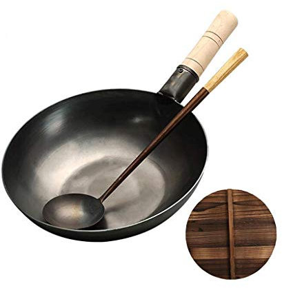 Wok en fonte pré-enduite de style mandarin, Wok antiadhésif de la série classique