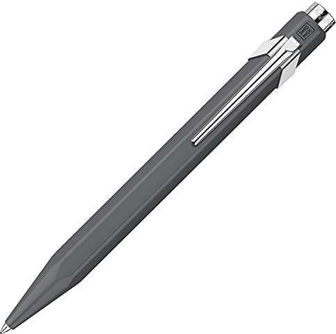 Caran d'Ache Kugelschreiber 849 Popline mit Etui Grau lackiert Strichstärke: M, Schriftfarbe: Blau, Länge: 12,5 cm, 0846.595