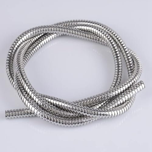 1pc Metal Threaded Hose 304 Stainless Steel Metal Cable Sleeve Tube Metal (Size : ID3mm OD5mm)