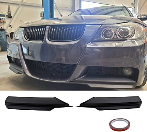 DM Autoteile 15000 Vorfacelift Satz Flaps Spoiler Splitter Lippe schwarz Matt kompatibel für BMW 3er E90 E91 Bj 05-08 mit M-Paket