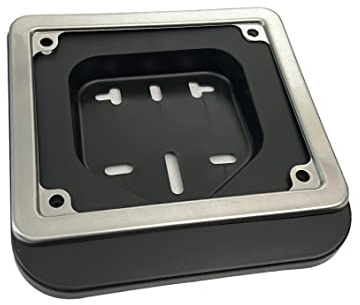 Porta Targa Portatarga con Cornice in Acciaio Inox Targhe 6 Cifre per Ciclomotori Scooter 50 cc Ciao Si Bravo Boxer Grillo Boss Vespa ecc