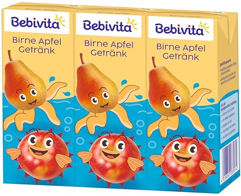 Bebivita Kinder-Schorle Birne Apfel & Wasser, 3x200ml, 5er Pack (5x3x200ml)