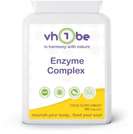 Digestive Enzymes Complex – 90 Capsules | Powerful Blend with Bromelain, Papain, Amylase, Protease, Lipase & Lactase | Anti-Bloating & Debloating Support | Gas, Indigestion & Lactose Relief