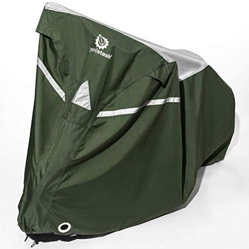 Ceciliec Bike Cover - strapazierfähiger, wetterfester Schutz für Fahrräder & Trikes - UV-geschützt mit wasserdichten Nähten inklusive Tragetasche (L-Grün)