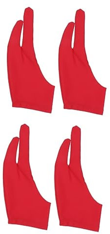 Healeved 4pcs Artist Two Finger Glove for Drawing and Sketching Curved Design for Artwork Sessions