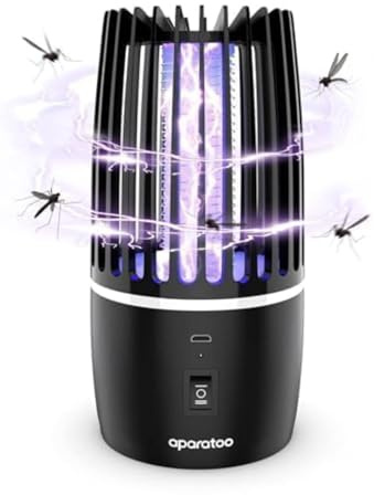 Lámpara Antimosquitos Eléctrico, 4000mAh Recargable Matar Repelente de Insectos Interior Exterior lampara Antimosquitos Anti Mosquitos Control de Plagas para Patio Trasero Camping