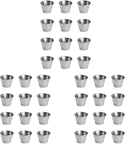 Remingtape Lot de 36 gobelets à sauce en acier inoxydable - Pour sauces, sauces, ramequin