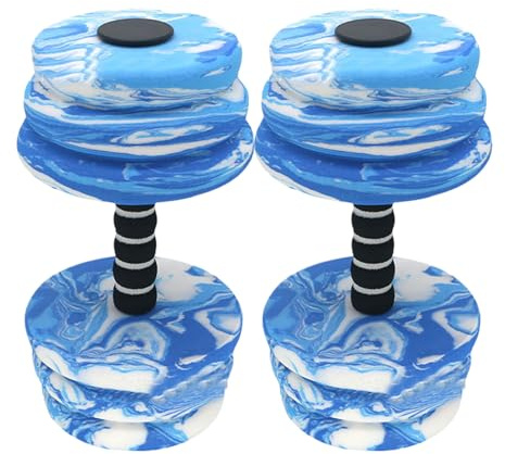 Peso del agua para ejercicios de piscina: mancuernas de agua de 2 paquetes | Mancuernas de agua para ejercicios de piscina | Peso de la piscina para ejercicios de agua | Colorido Frapage 2 piezas de