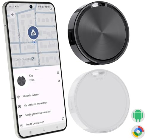 CooAoo Android Tracker Tag, Schlüsselfinder kompatibel mit Google Mein Geräte Finden (NUR Android) Smart Tag Android Tracker Key Finder für Taschen & Koffer, Schlüssel, Gepäck, 2er Pack