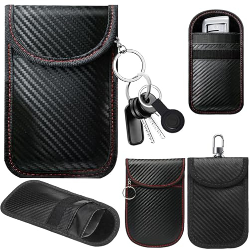 Faraday Pouch for car Keys Signal Blocker Mini 3 Pack Blocking Faraday Pouch Protection for Keyless Fobs - Works with Remote Entry Keys