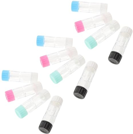 VICASKY 12pièces Lot de Étuis pour Lentilles Boîtes de Rangement à Double Compartiment pour Voyages et Activités Extérieures