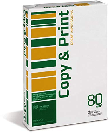 COPY&PRINT Kopierpapier Druckerpapier/DIN A4, 80g/m²/ 1 x 500 Blatt/Qualitätsklasse - C/Universalpapier/für Zuhause Büro und das Homeoffice/Multifunktions-Papier