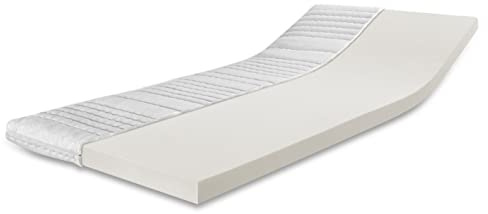 Ravensberger Matratzen Visco-Topper - 80 x 200 x 9 cm - H2/3 RG60 (50-110 kg) - 7 Zonen Matratzenauflage - 9 cm Gesamthöhe - mit Baumwoll-Doppeltuch-Bezug - Matratzentopper