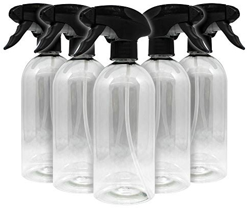 KABITEC HS-SPRÜHER klar 500ml - 5er-Pack - nachfüllbare Kunststoff Sprühflasche, Profi-Qualität, auslaufsicher - ideal für Haushalt und Garten