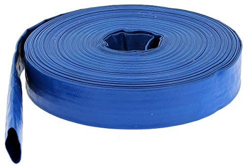 HUGGY TUYAUX Tuyau de refoulement Plat Ø 25 mm (1'') Bleu - Longueur 100 mètres