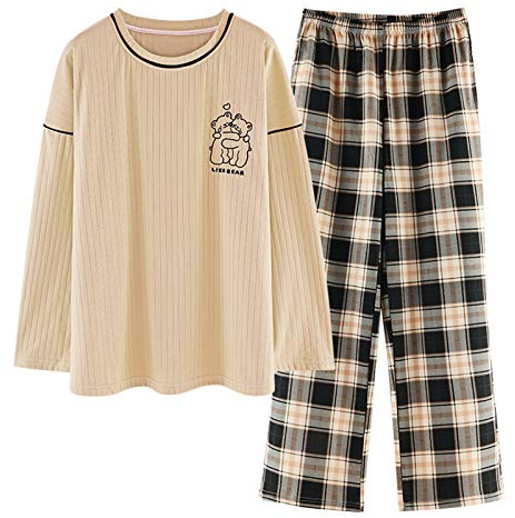 GOSO Mädchen Schlafanzug Pyjama Set niedlich Kinder Pyjama Nachtwäsche Tops und Lange Hose Nachtwäsche Kinder Outfit 8 9 10 11 12 13 14 Jahre