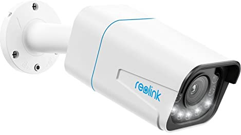 Reolink 4K PoE Security Camera with Human/Vehicle Detection, 5X Optical Zoom with Spotlight, Color Night Vision Motion Alerts Time-Lapse Two-Way Audio, RLC-811A