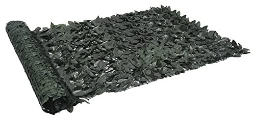 Tidyard Balkon Sichtschutz mit Dunkelgrünen Blättern Windschutz Balkonverkleidung Balkonbespannung Sichtschutzhecke Terrasse Zaun 300x150cm
