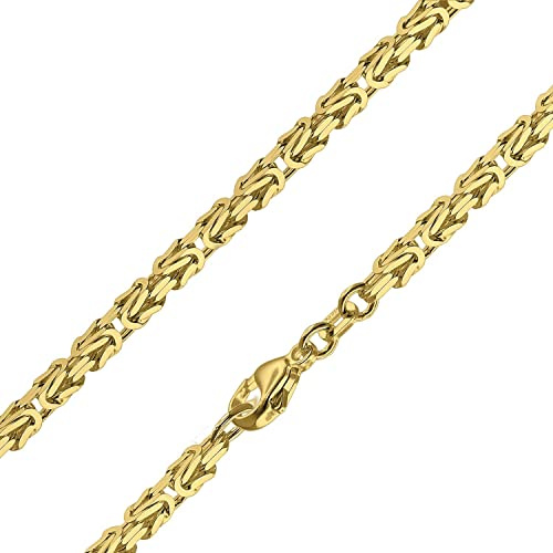 trendor Königskette Collier Gold auf 925 Silber 2,8 mm Breite wunderschöne Geschenkidee, Halsschmuck für Damen und Herren, 51570-50 50 cm