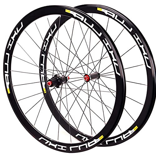 LSRRYD Fahrrad Laufradsatz 700C Rennrad-Laufradsatz Carbon-Faser-Schlauch-Hub Drahtreifen 40MM C V-Brakes Schnelle Veröffentlichung Abgedichtetes Lager 8-9-10-11 Geschwindigkeit
