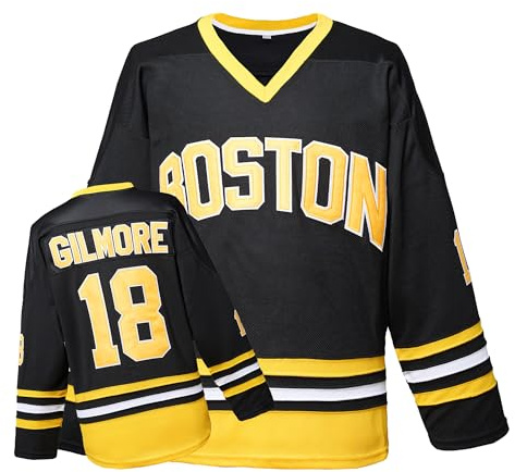 TRIVINKIN Happy Gilmore 18 Adam Sandler 1996 - Maglia da Hockey su Ghiaccio, da Uomo, Colore: Nero, Nero, S
